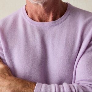 Faherty men’s cashmere purple sweater